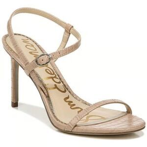 Sam Edelman Slingback Heeled Sandal 8.5 Stilettos Strappy Wedding Nude Tan Doran